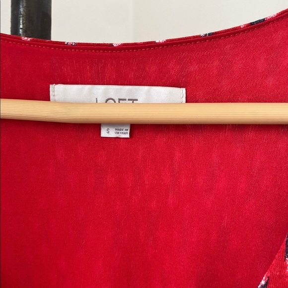 Loft Red Patterned Dress - Picture 3 of 3